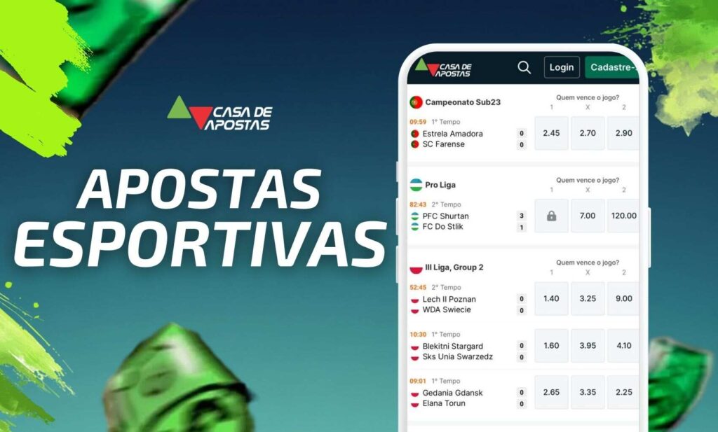 Jogos Esportivas no aplicativo Casa de Apostas Brasil