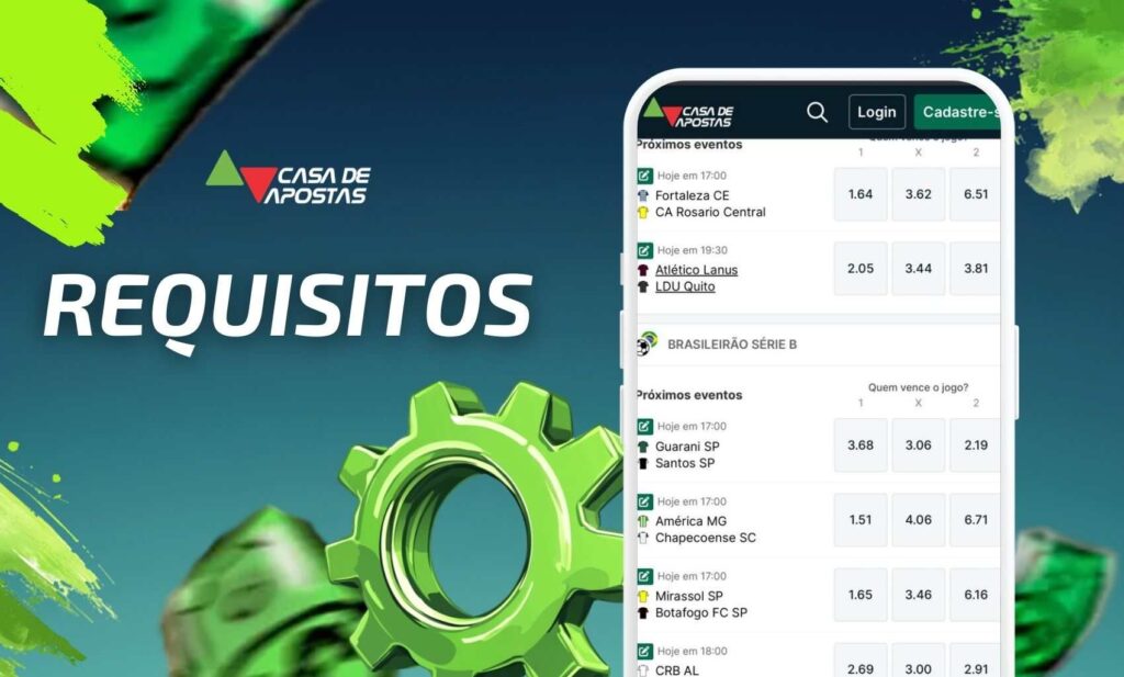 Casa de Apostas aplicativo Requisitos de Sistema