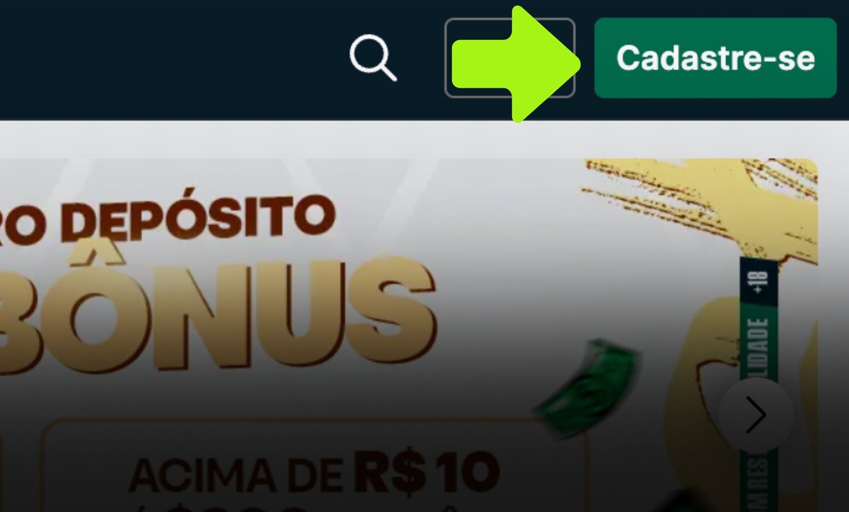 Casa de Apostas Brasil clique em Cadastre-se